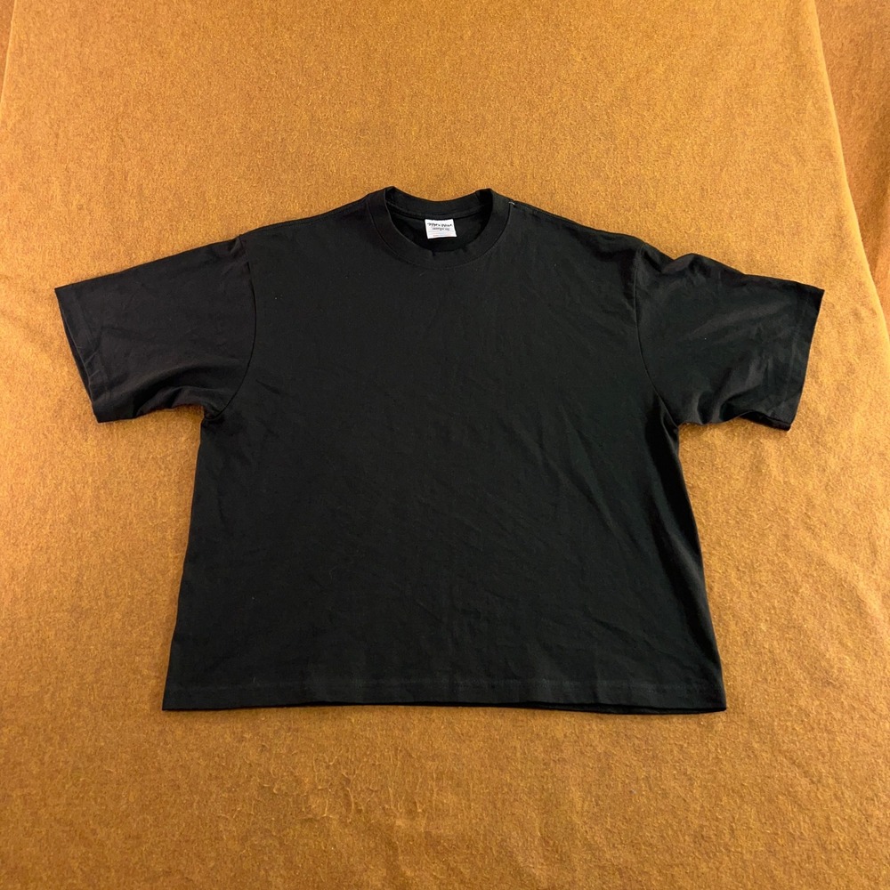 Shaka Wear Womens Large Black Super Max Heavy Cropped T-Shirt New